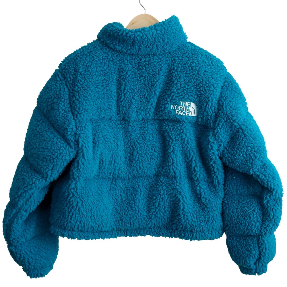 The North Face Sherpa Nuptse Jacket Womens Medium Teal Blue Down Puffer NF0A7WSK - Picture 3 of 16